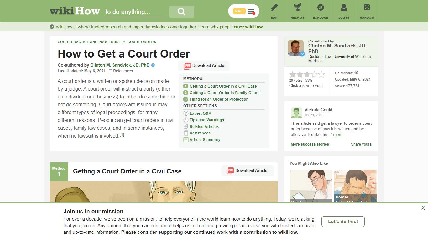 3 Ways to Get a Court Order - wikiHow